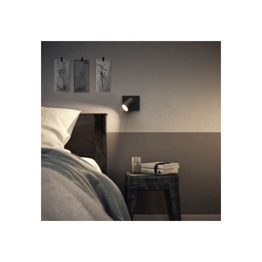 Philips - Foco RUNNER 1xGU10/20W/230V negro