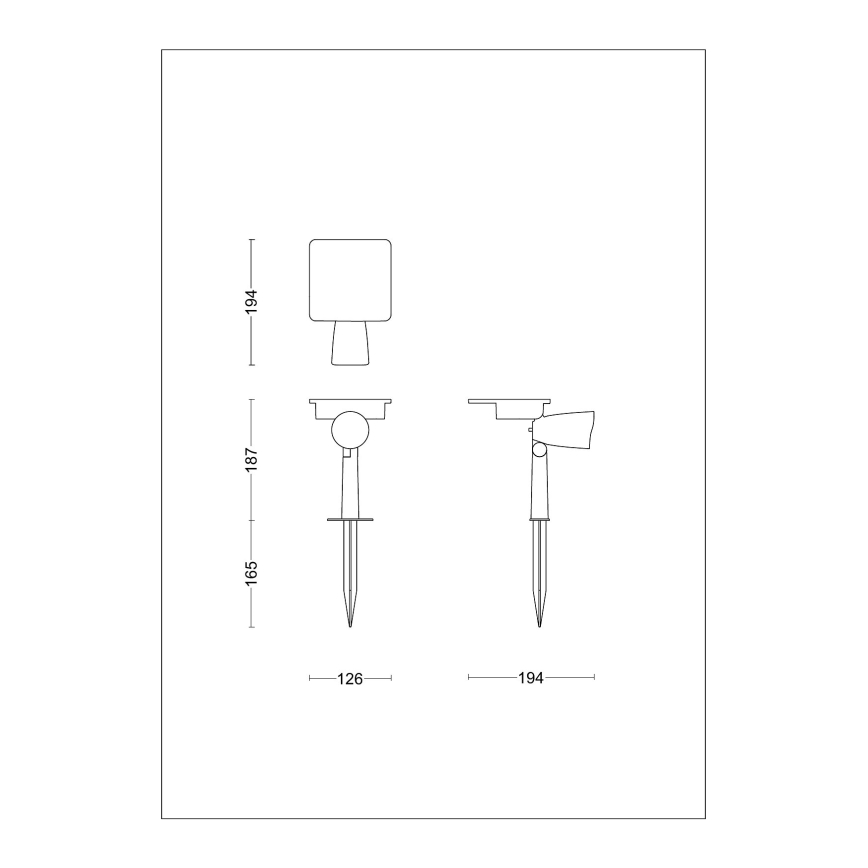 Philips - Foco solar LED ASHLYN LED/1,4W/3,7V 2700K IP44