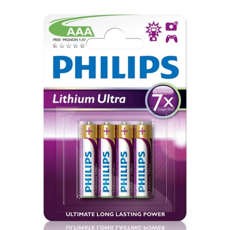 Philips FR03LB4A/10 - 4 pz. Batería de litio AAA LITHIUM ULTRA 1,5V
