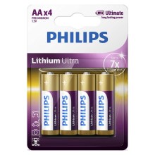 Philips FR6LB4A/10 - 4 pz. Batería de litio AA LITHIUM ULTRA 1,5V 2400mAh