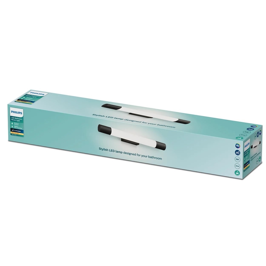 Philips - Iluminación de espejo de baño ROVER LED/5W/230V IP44 negro