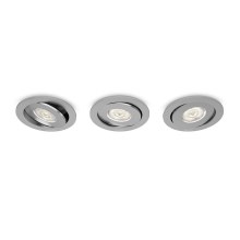 Philips - JUEGO 3x Lámpara LED empotrable regulable LED/4,5W/230V