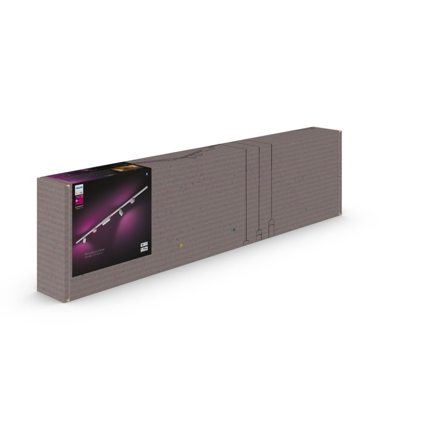 Philips - JUEGO 4xLED RGB Foco regulable para sistema de rieles Hue PERIFO LED RGB/20,8W/230V 2000-6500K