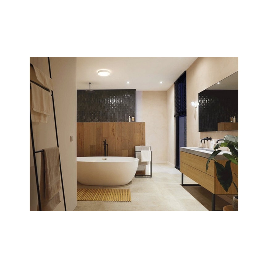 Philips - Lámpara de baño LED regulable Hue DEVERE LED/19,2W/230V IP44 381 mm de diámetro 2200-6500K + mando a distancia