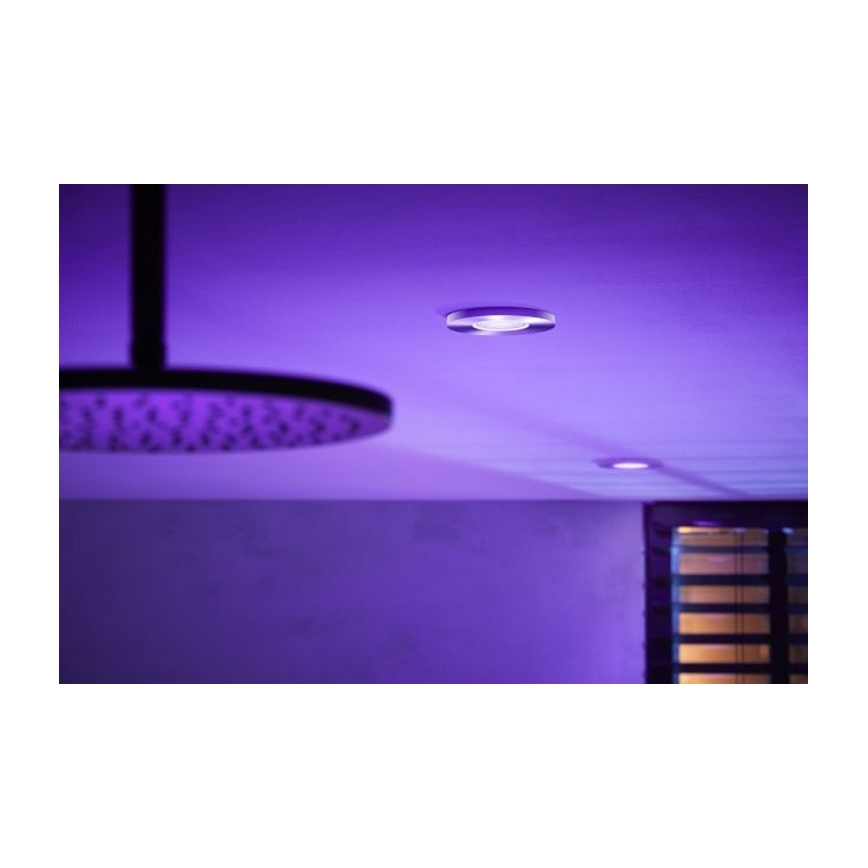 Philips - Lámpara de baño LED RGB regulable Hue XAMENTO 1xGU10/5,7W/230V IP44 2000-6500K