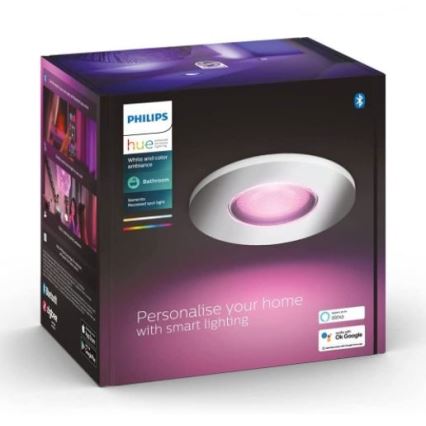 Philips - Lámpara de baño LED RGB regulable Hue XAMENTO 1xGU10/5,7W/230V IP44 2000-6500K