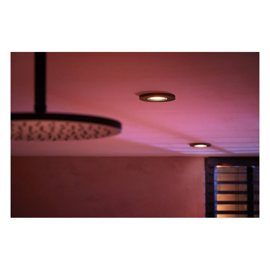 Philips - Lámpara de techo LED RGBW regulable para baño Hue XAMENTO GU10/5,7W/230V IP44 2200-6500K
