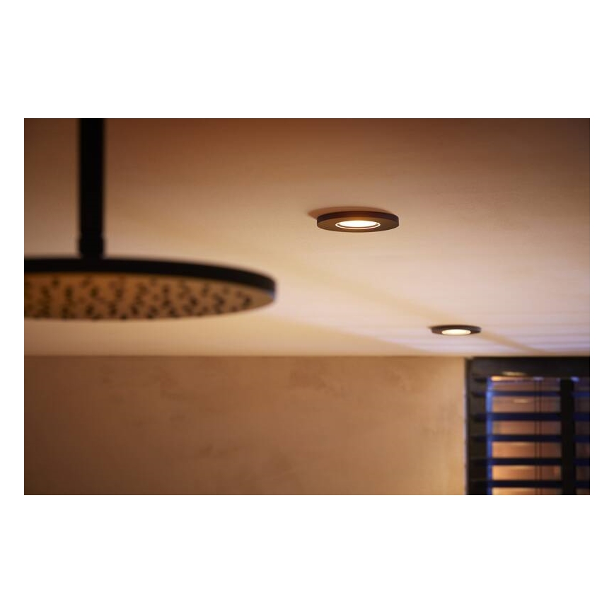 Philips - Lámpara de techo LED RGBW regulable para baño Hue XAMENTO GU10/5,7W/230V IP44 2200-6500K