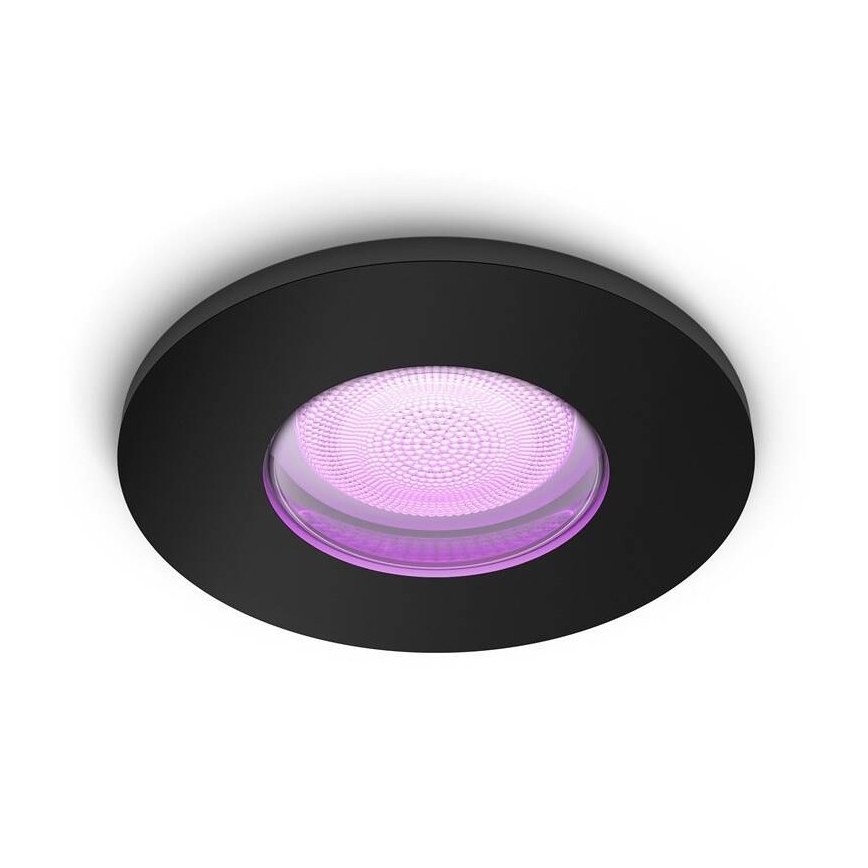 Philips - Lámpara de techo LED RGBW regulable para baño Hue XAMENTO GU10/5,7W/230V IP44 2200-6500K