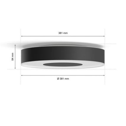 Philips - LED RGBW Lámpara de baño regulable Hue XAMENTO LED/33,5W/230V IP44 diámetro 381 mm 2000-6500K