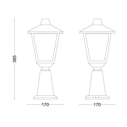 Philips - Lámpara de exterior KINNO 1xE27/25W/230V IP44