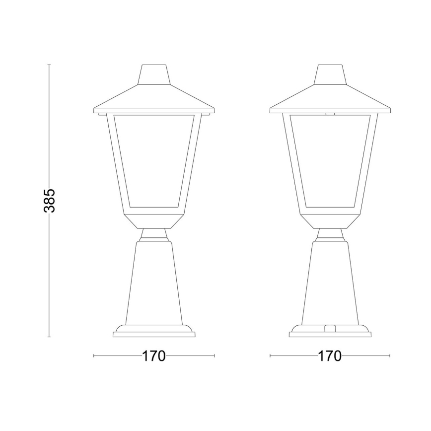Philips - Lámpara de exterior KINNO 1xE27/25W/230V IP44