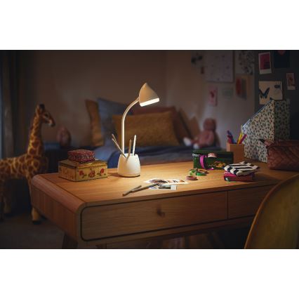 Philips - Lámpara de mesa LED táctil regulable HAT LED/4,5W/5V 3000/4000/5700K CRI 90