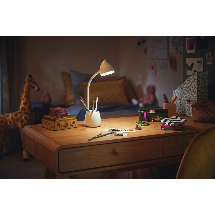 Philips - Lámpara de mesa LED táctil regulable HAT LED/4,5W/5V 3000/4000/5700K CRI 90