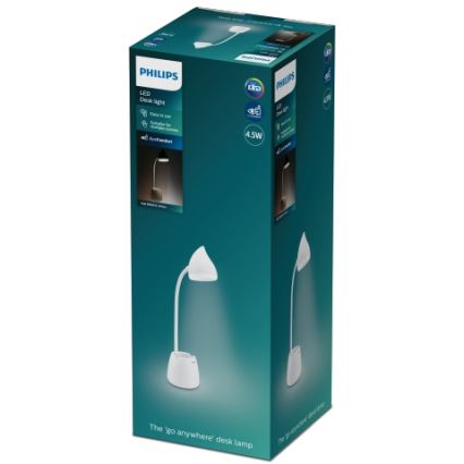 Philips - Lámpara de mesa LED táctil regulable HAT LED/4,5W/5V 3000/4000/5700K CRI 90