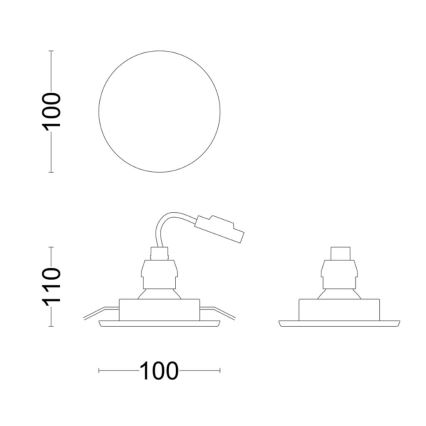 Philips - Lámpara empotrable de baño LED FRESCO LED/4,6W/230V IP23