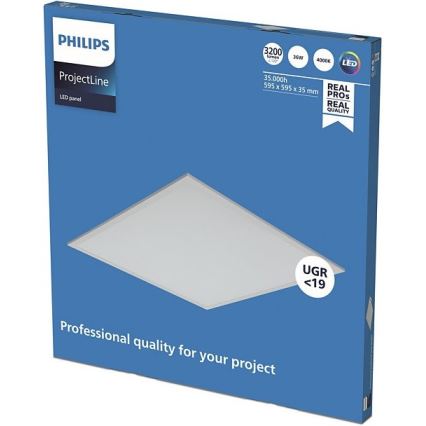 Philips - Lámpara empotrable LED PROJECTLINE LED/36W/230V 59,5x59,5 cm