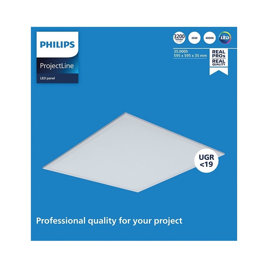 Philips - Lámpara empotrable LED PROJECTLINE LED/36W/230V 59,5x59,5 cm