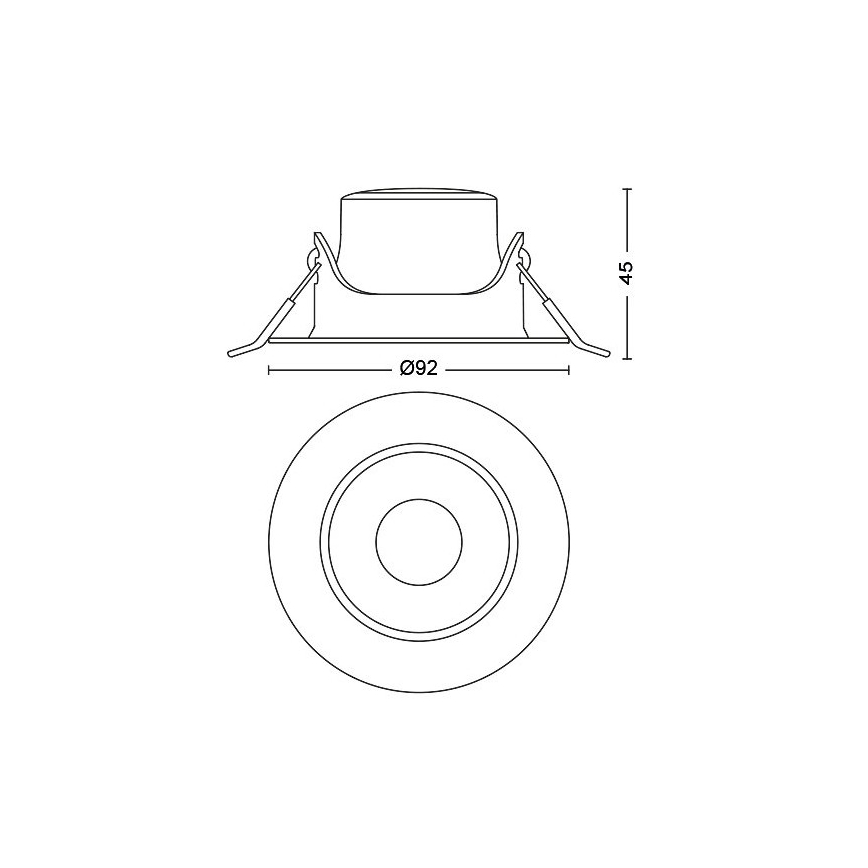 Philips - Lámpara empotrable LED regulable IMPALA Warm Glow 1xLED/6W/230V 2200-2700K