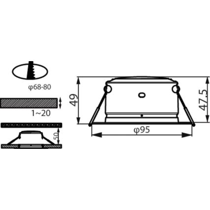 Philips - Lámpara empotrada LED LED/3,5W/230V 3000K