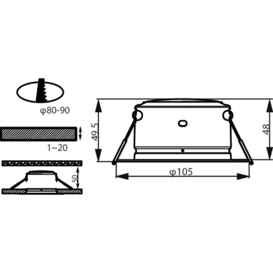 Philips - Lámpara empotrada LED LED/4,5W/230V 3000K
