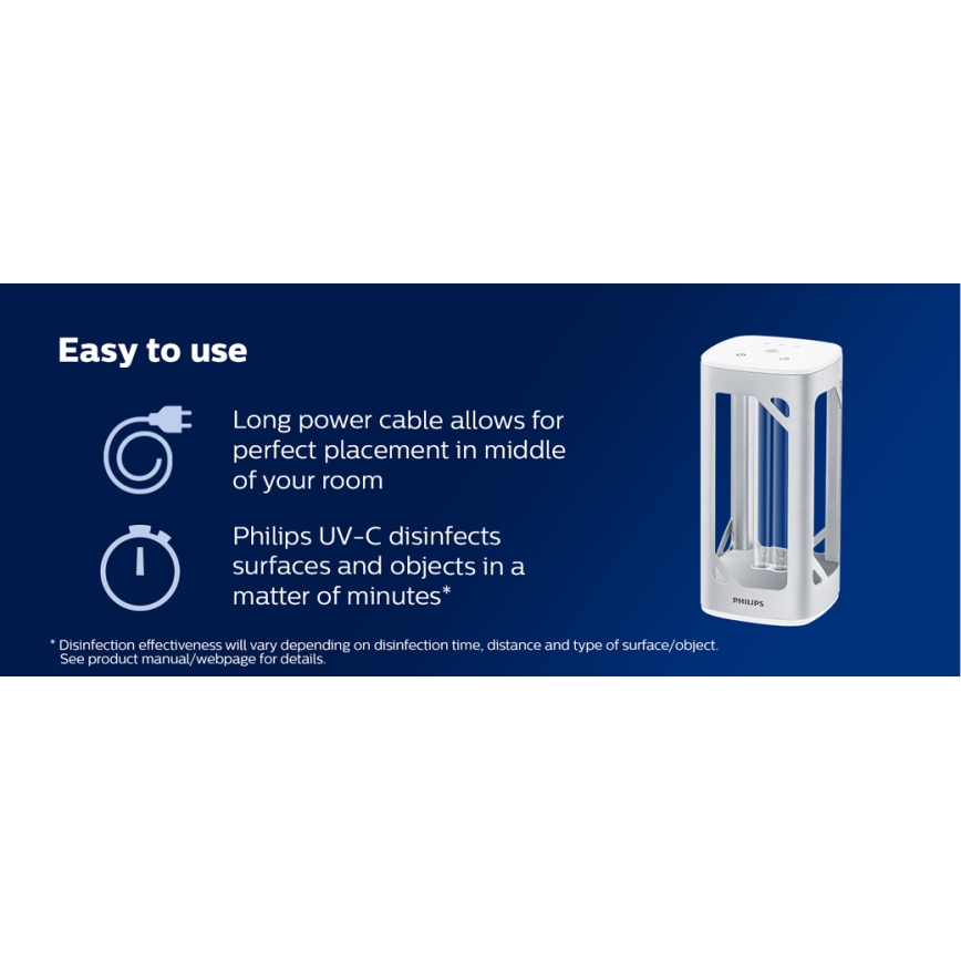 Philips - Lámpara germicida desinfectante con sensor UV-C/24W/230V