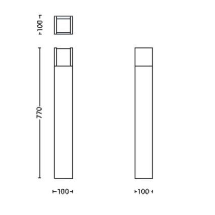 Philips - Lámpara LED de exterior ARBOUR LED/3,8W/230V 77 cm 2700K IP44