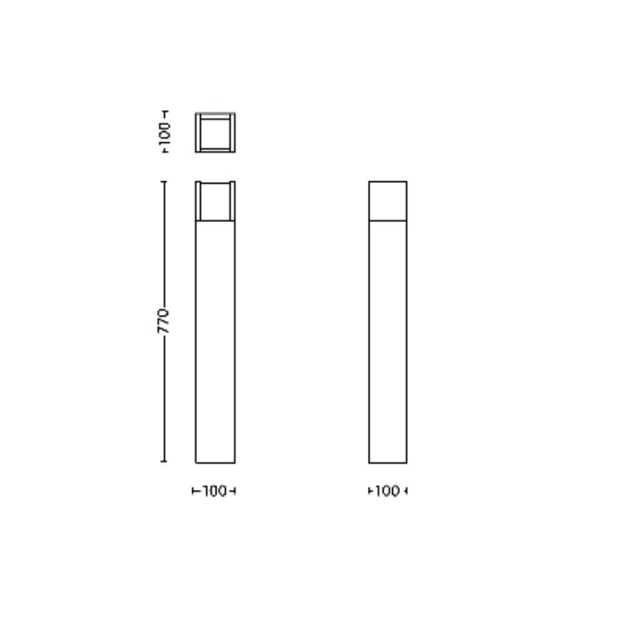 Philips - Lámpara LED de exterior ARBOUR LED/3,8W/230V 77 cm 2700K IP44