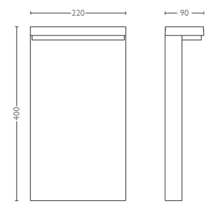 Philips - Lámpara LED de exterior BUSTAN LED/3,8W/230V 40 cm IP44