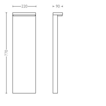 Philips - Lámpara LED de exterior BUSTAN LED/3,8W/230V 77 cm IP44