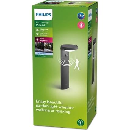 Philips - Lámpara LED de exterior con sensor LED/9W/230V 4000K IP44