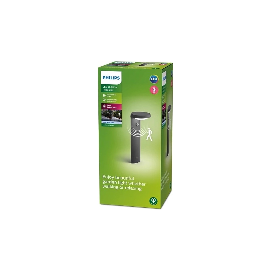 Philips - Lámpara LED de exterior con sensor LED/9W/230V 4000K IP44