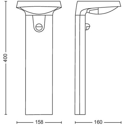 Philips - Lámpara LED de exterior con sensor LED/9W/230V 4000K IP44