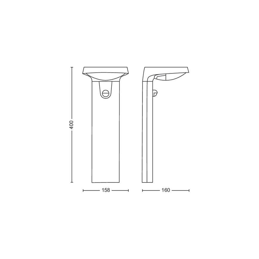 Philips - Lámpara LED de exterior con sensor LED/9W/230V 4000K IP44