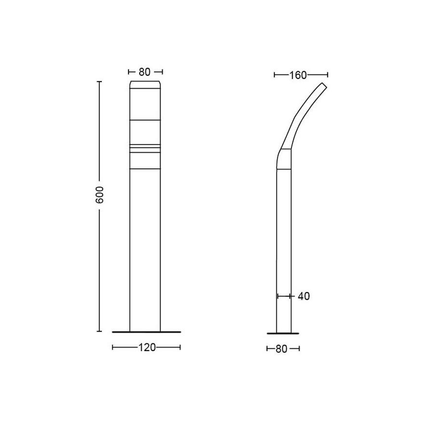 Philips - Lámpara LED de exterior LED/12W/230V 2700K 60 cm IP44