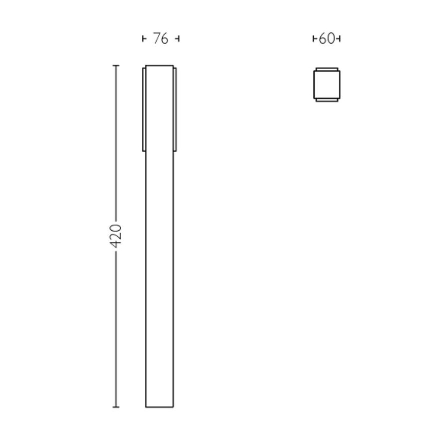 Philips - Lámpara LED de exterior STRATOSPHERE LED/3,8W/230V 42 cm 2700K IP44