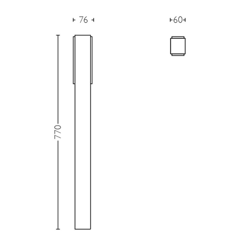 Philips - Lámpara LED de exterior STRATOSPHERE LED/3,8W/230V 77 cm 2700K IP44