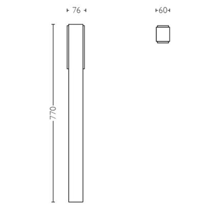 Philips - Lámpara LED de exterior STRATOSPHERE LED/3,8W/230V 77 cm 4000K IP44