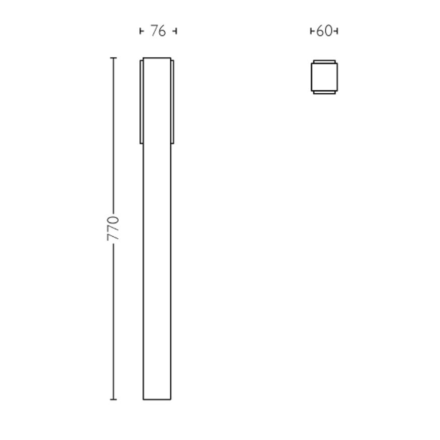 Philips - Lámpara LED de exterior STRATOSPHERE LED/3,8W/230V 77 cm 4000K IP44