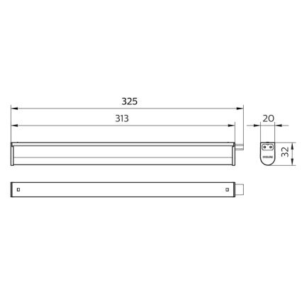 Philips - Lámpara LED debajo del gabinete PROJECTLINE LED/3,4W/230V 3000/4000/6500K