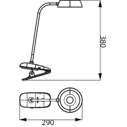 Philips - Lámpara LED regulable con clip DONUTCLIP LED/3W/5V CRI 90 blanco