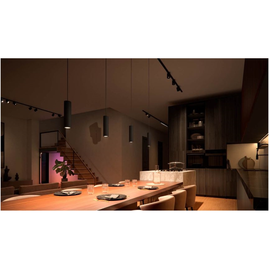 Philips - Lámpara de araña LED RGB regulable en un cable para sistema de rieles Hue PERIFO LED RGB/5,2W/230V 2000-6500K