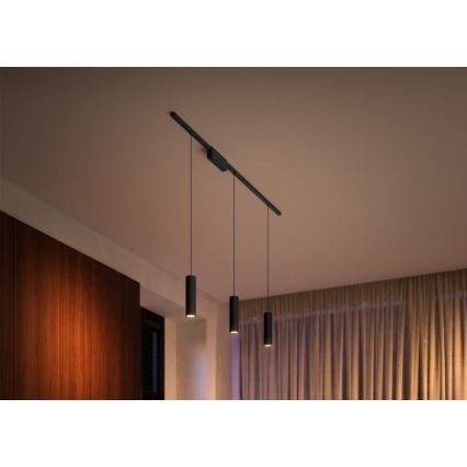 Philips - Lámpara de araña LED RGB regulable en un cable para sistema de rieles Hue PERIFO LED RGB/5,2W/230V 2000-6500K