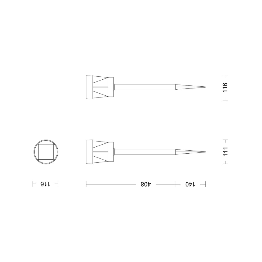 Philips - Lámpara solar LED AVERY LED/1,8W/3,7V 2700K IP44