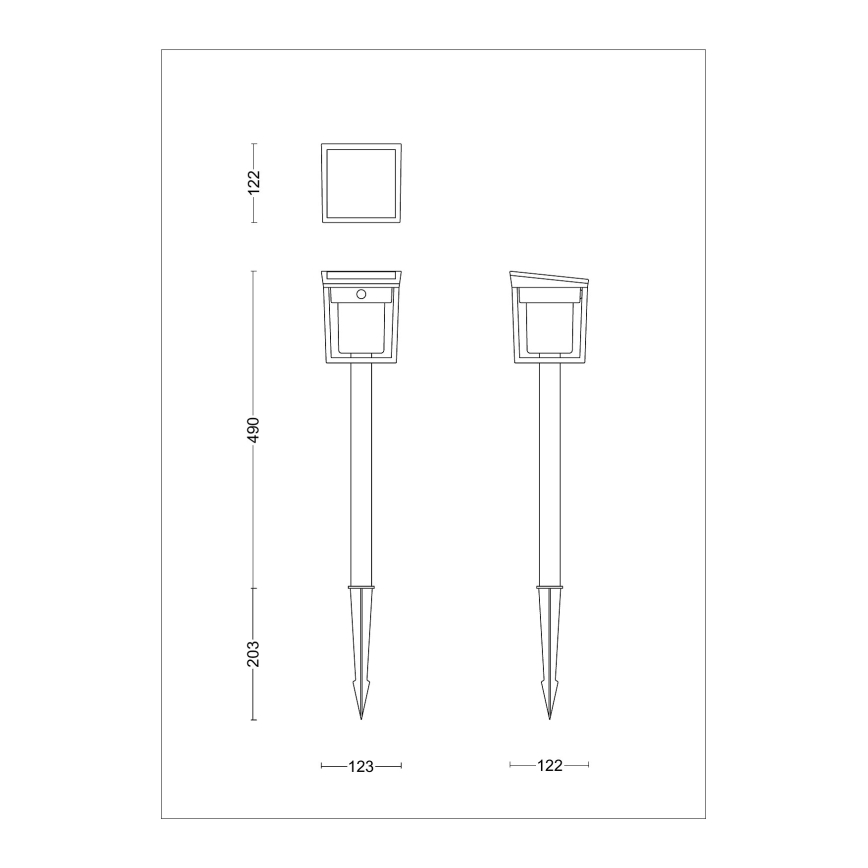 Philips - Lámpara solar LED con sensor BLAISE LED/1,5W/3,7V 3000K IP44