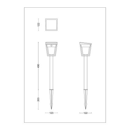 Philips - Lámpara solar LED con sensor NISSA LED/1,8W/3,7V 3000K IP44