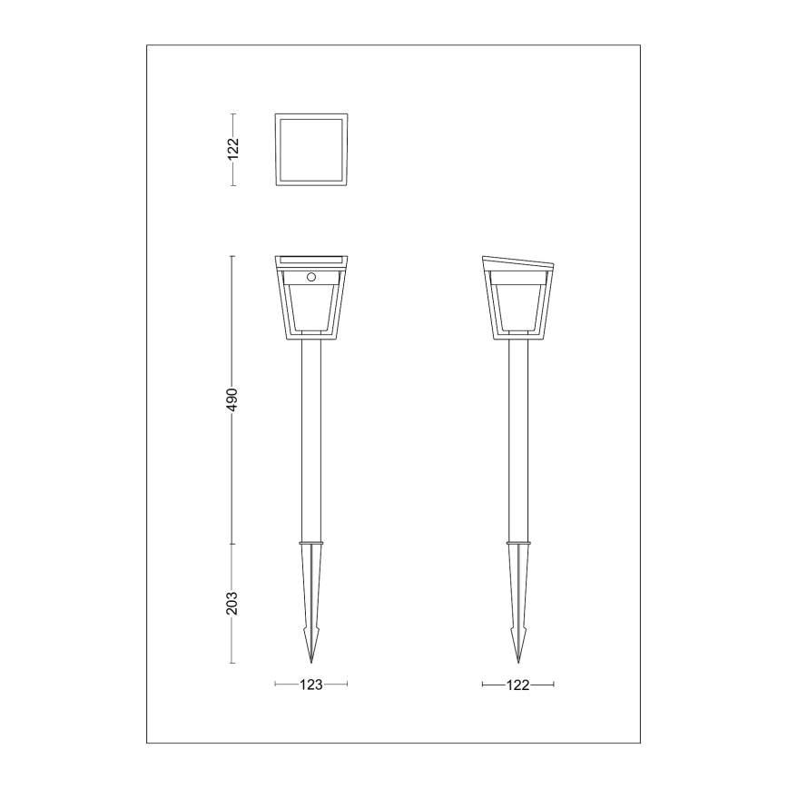 Philips - Lámpara solar LED con sensor NISSA LED/1,8W/3,7V 3000K IP44