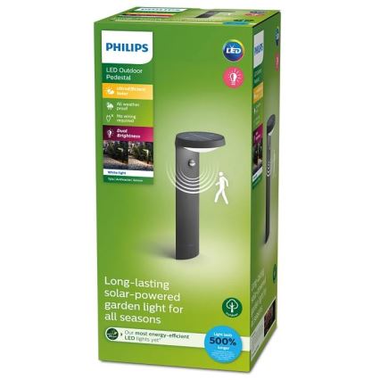 Philips - Lámpara solar LED con sensor LED/1,2W/4V 3000K IP44