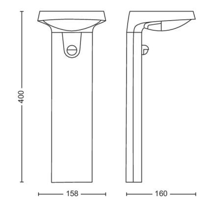 Philips - Lámpara solar LED con sensor LED/1,2W/4V 3000K IP44