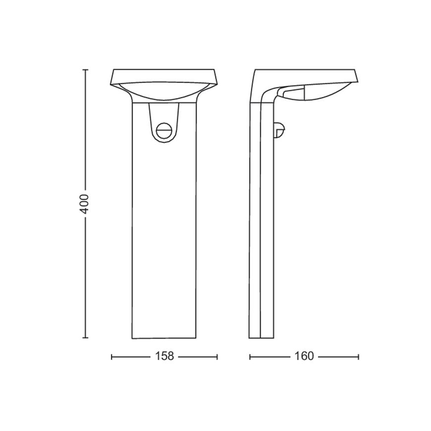 Philips - Lámpara solar LED con sensor LED/1,2W/4V 3000K IP44